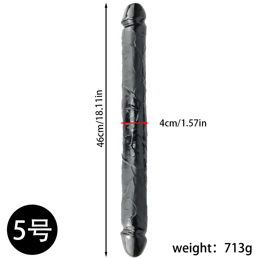 dual head soft dildo black