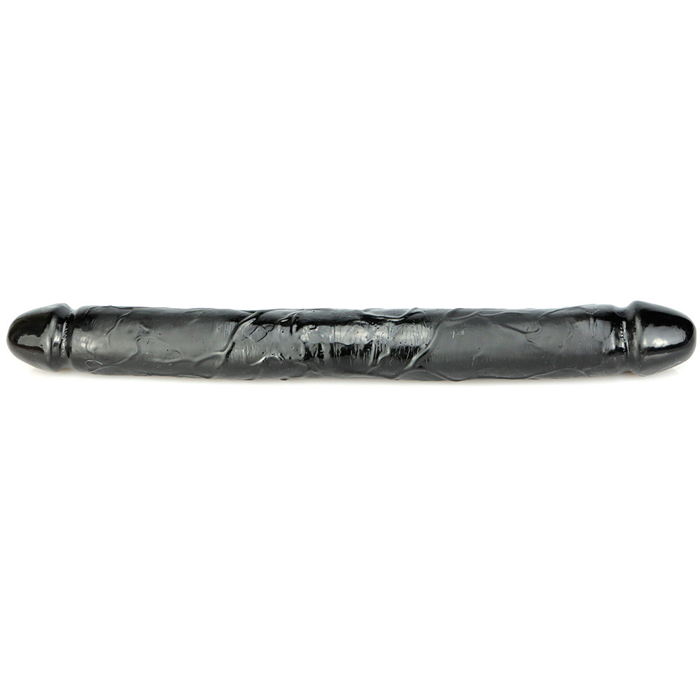 dual head soft dildo black