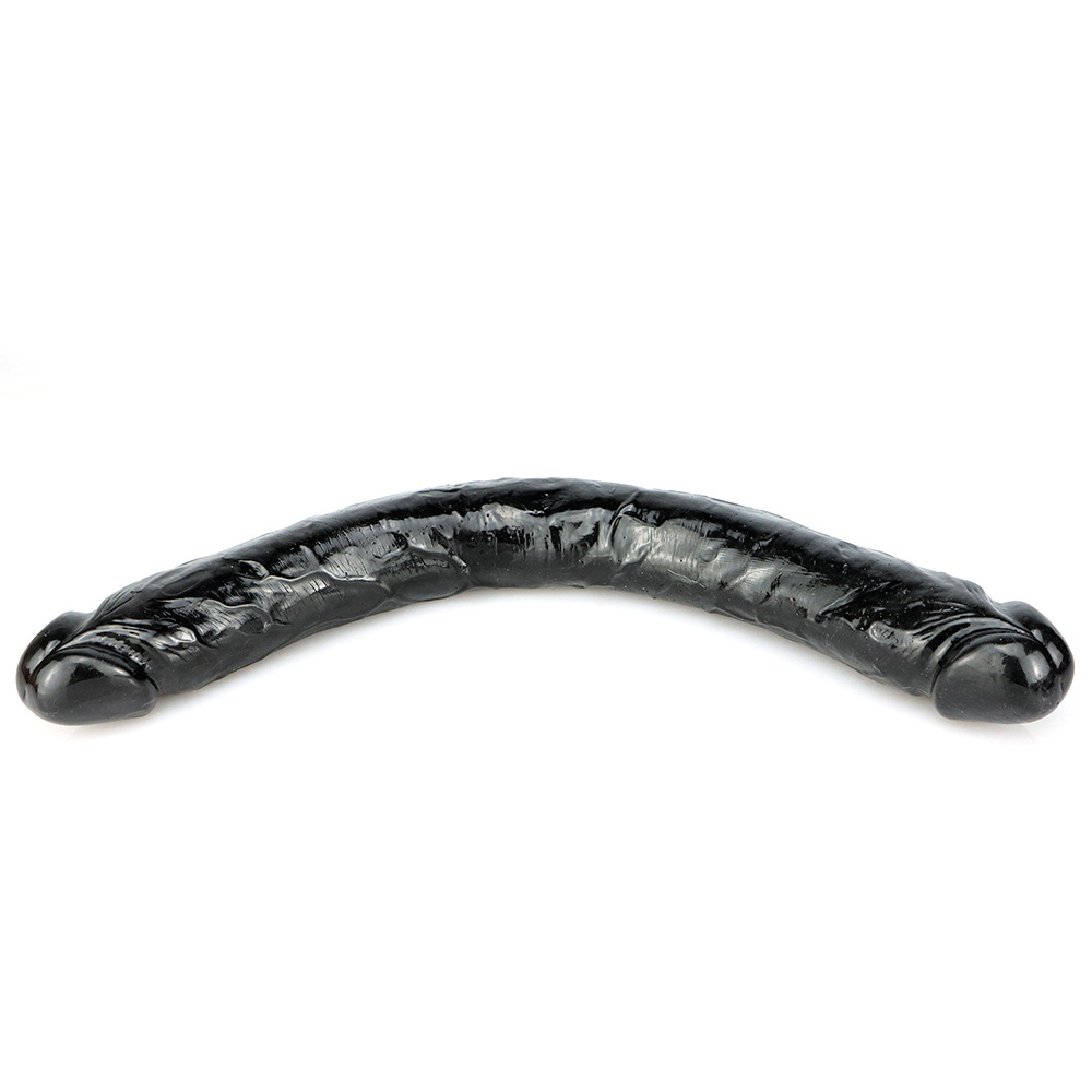 dual head soft dildo black