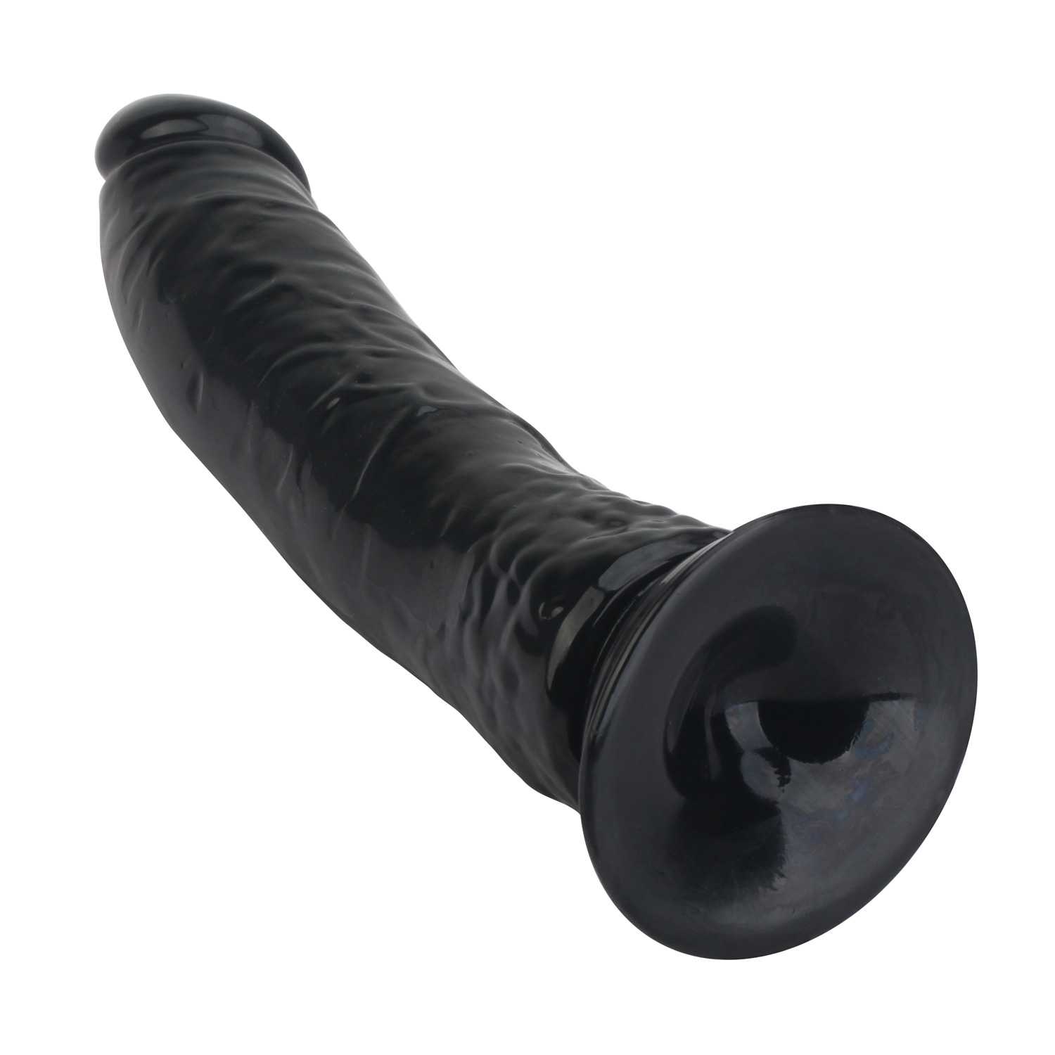 black 8″ sucker dildo