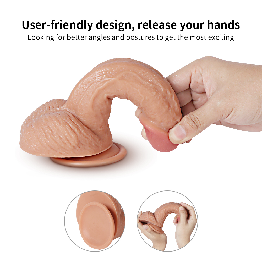7.87″ normal silicone dildo d0901