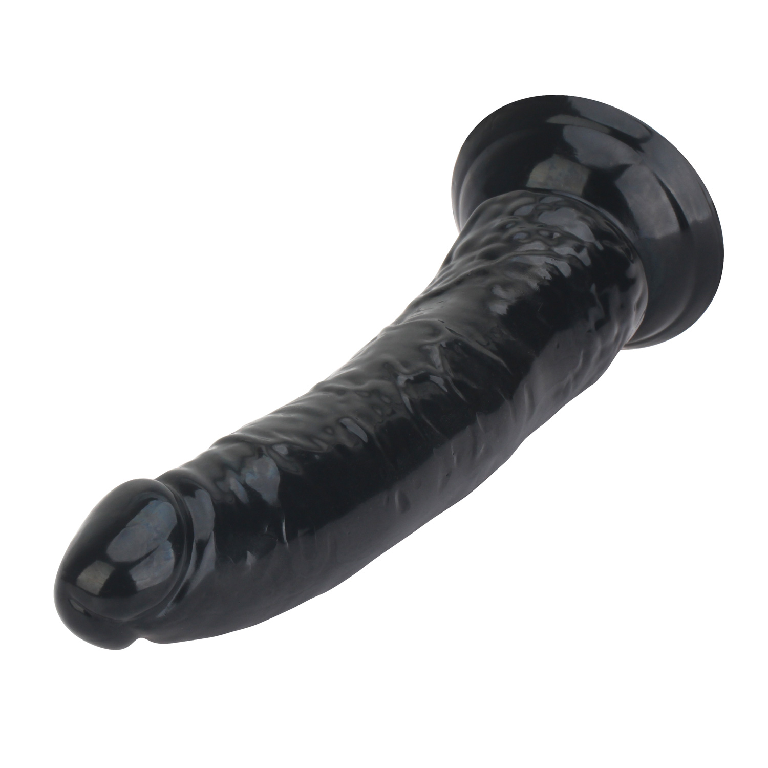 black 8″ sucker dildo