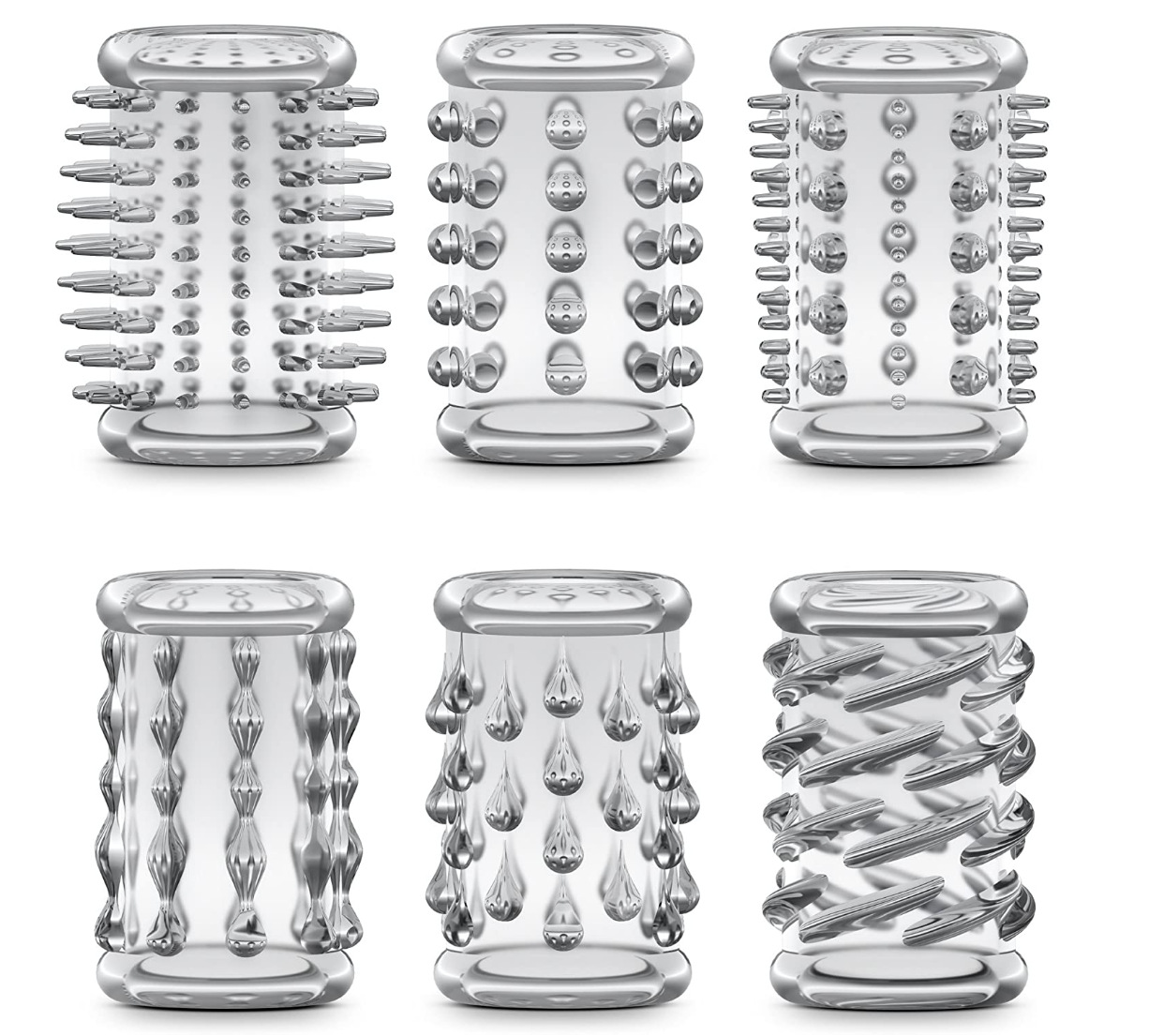 1 set 6pcs short penis sleeve
