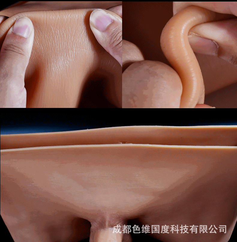 realistc male wear hollow dildo pants