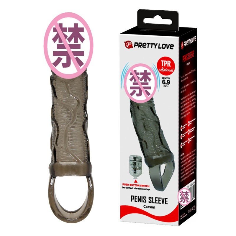 crystal black vibrating penis sleeve dick extender