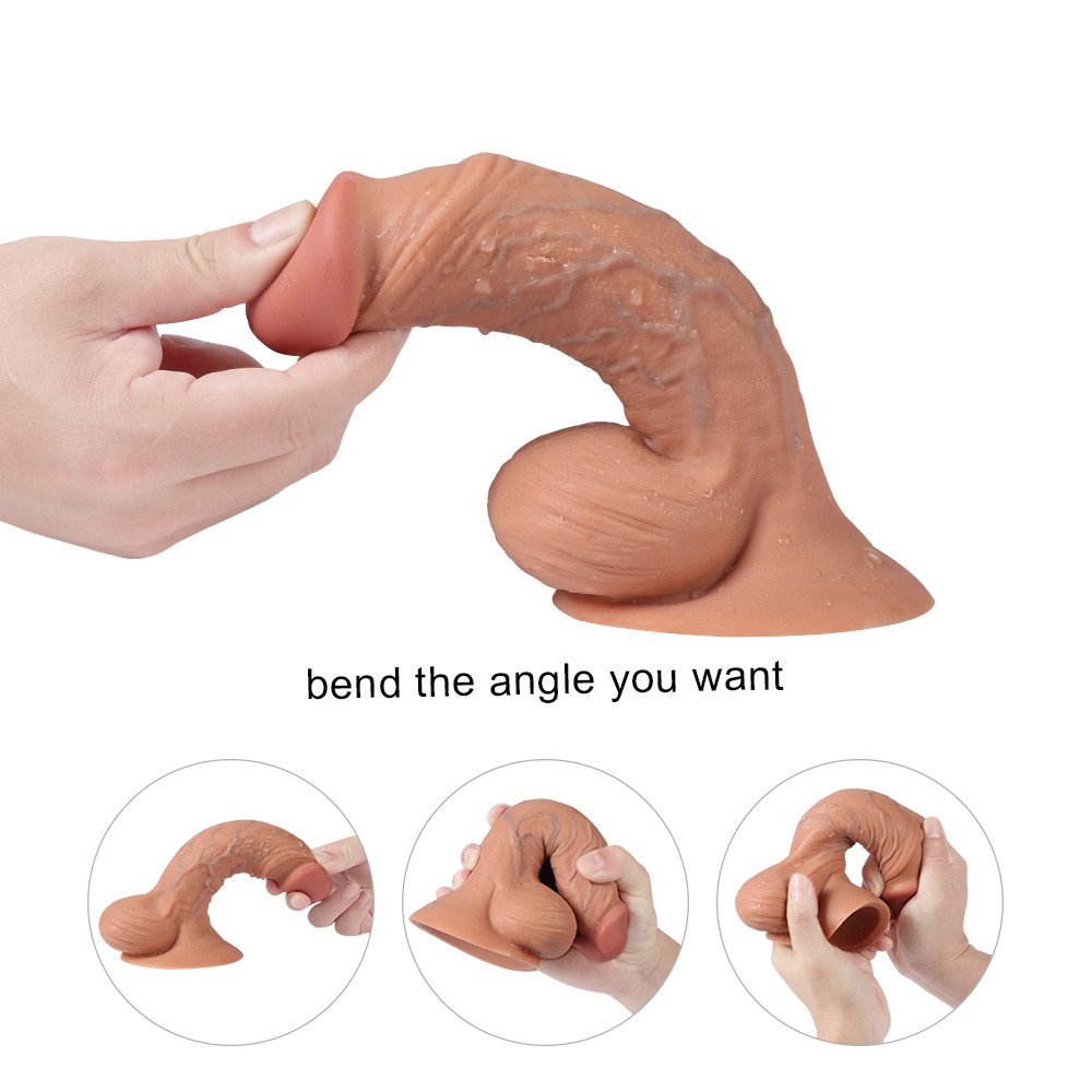 7″ soft silicone dick d0902