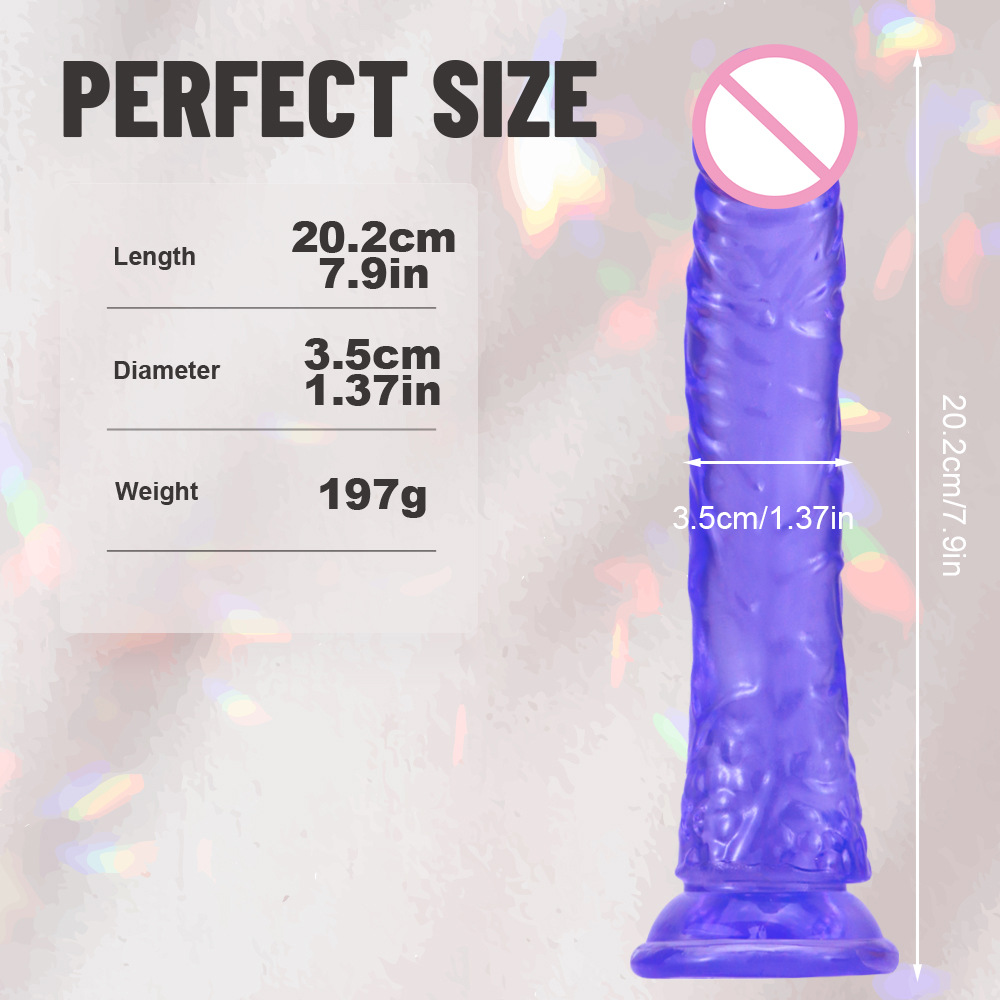 d0709 flesh & black 8″ popular dildo