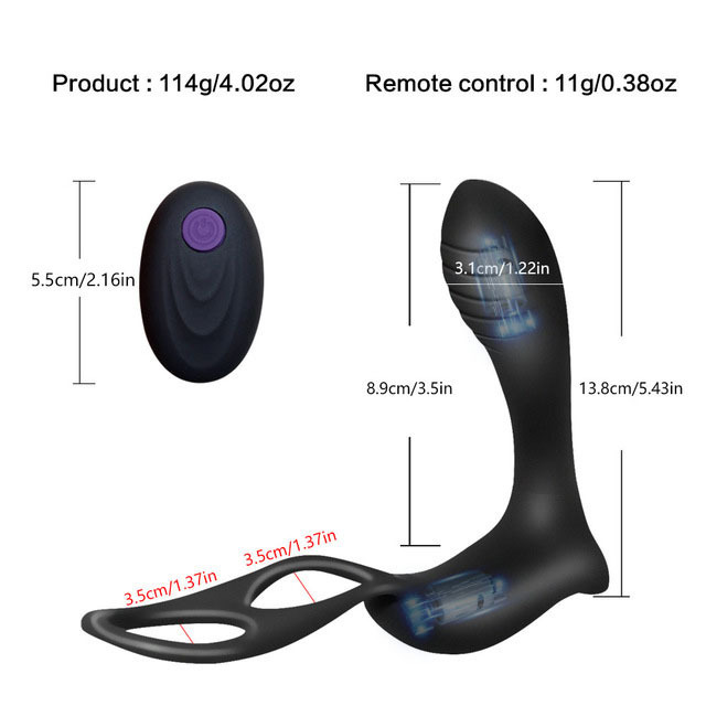 cute prostate massager with cock rings