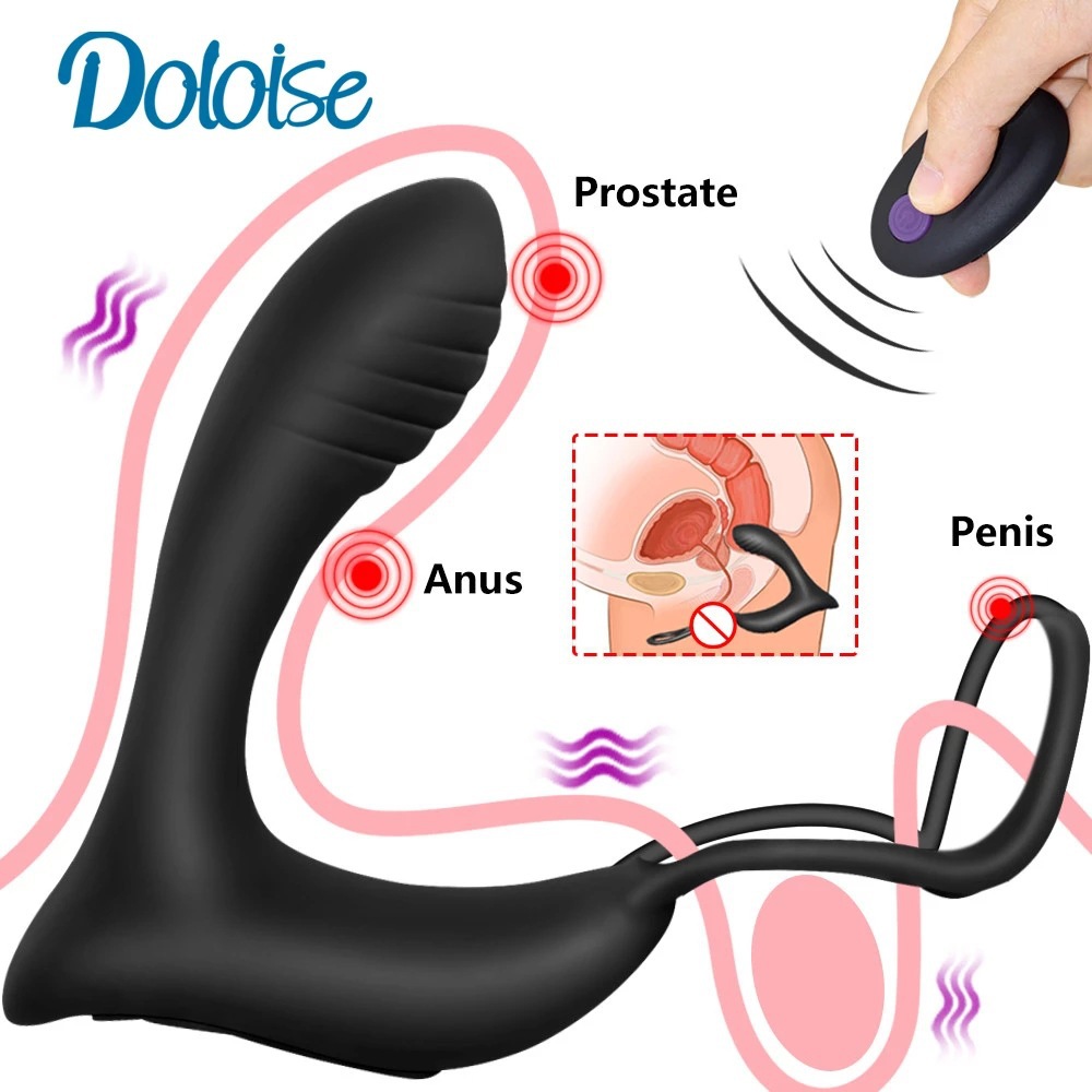 cute prostate massager with cock rings