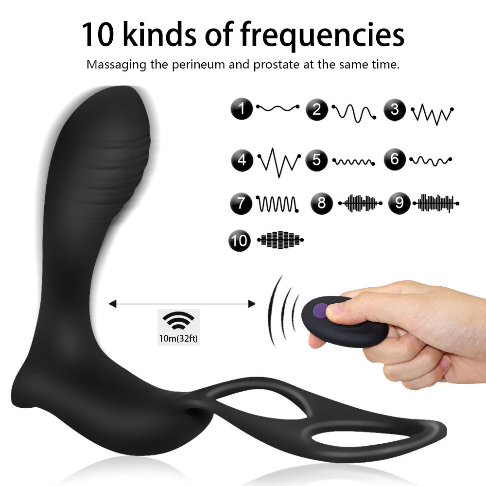 cute prostate massager with cock rings