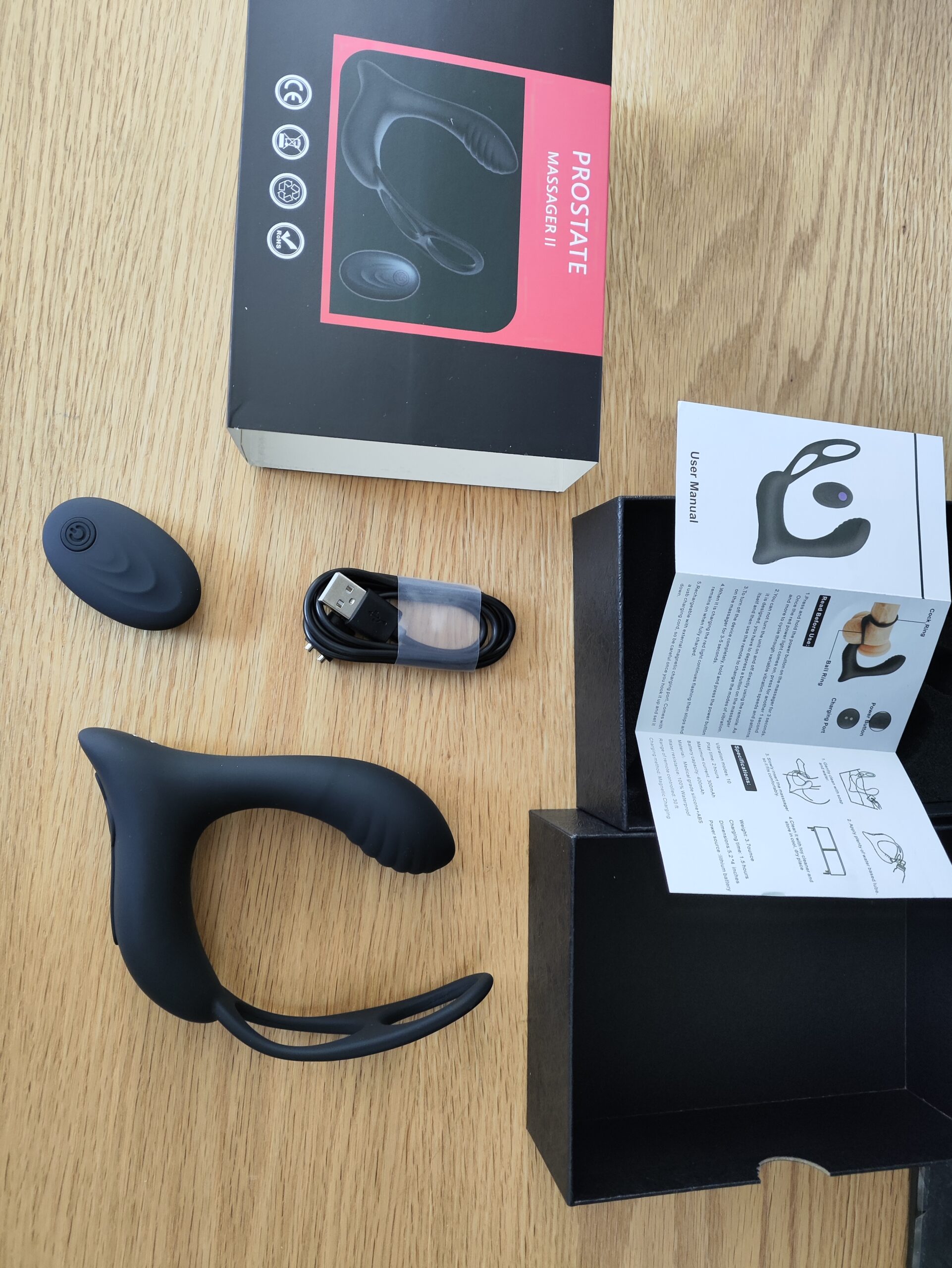 cute prostate massager with cock rings