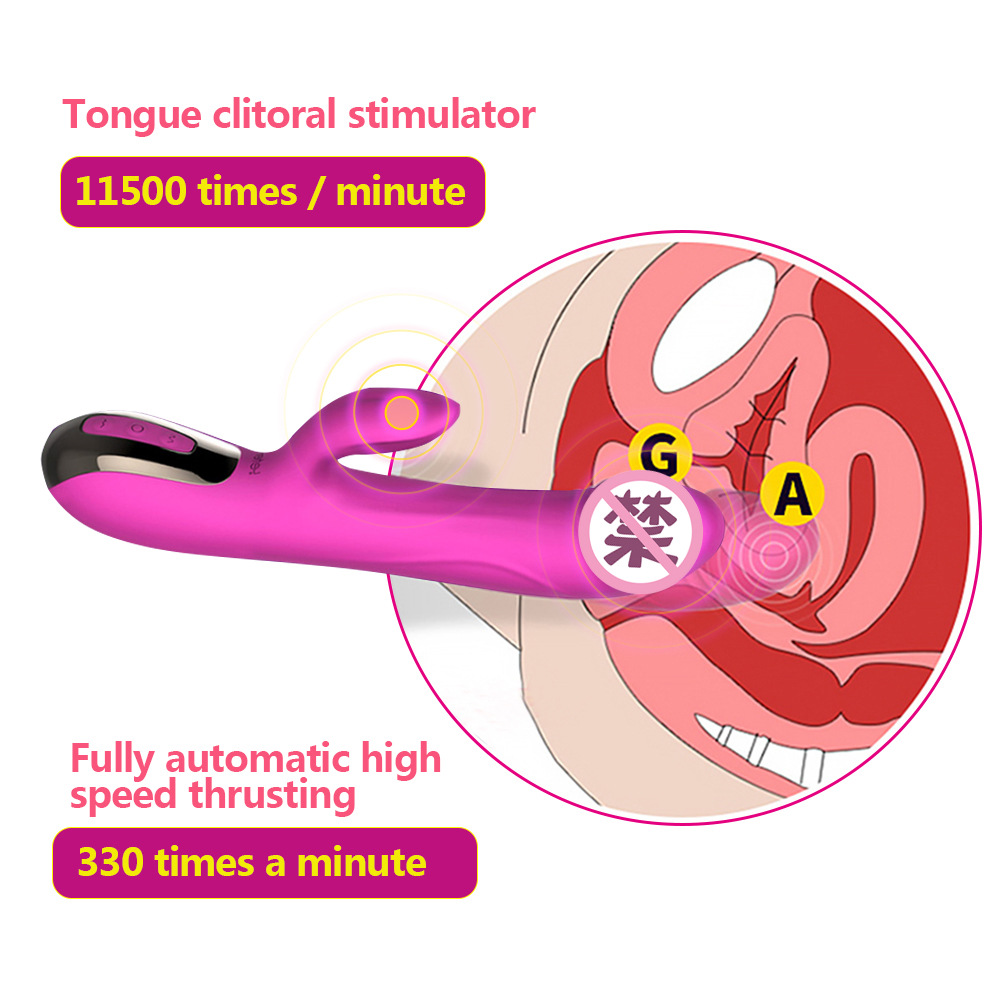 rechargeable double vibrator automatically rod
