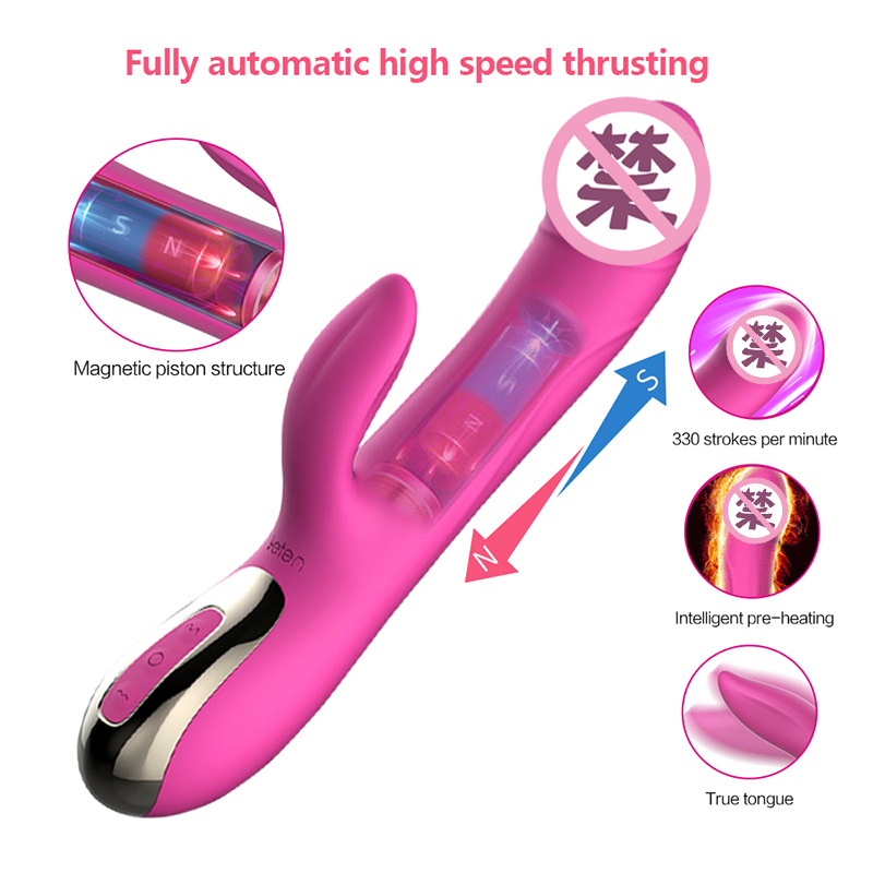 rechargeable double vibrator automatically rod